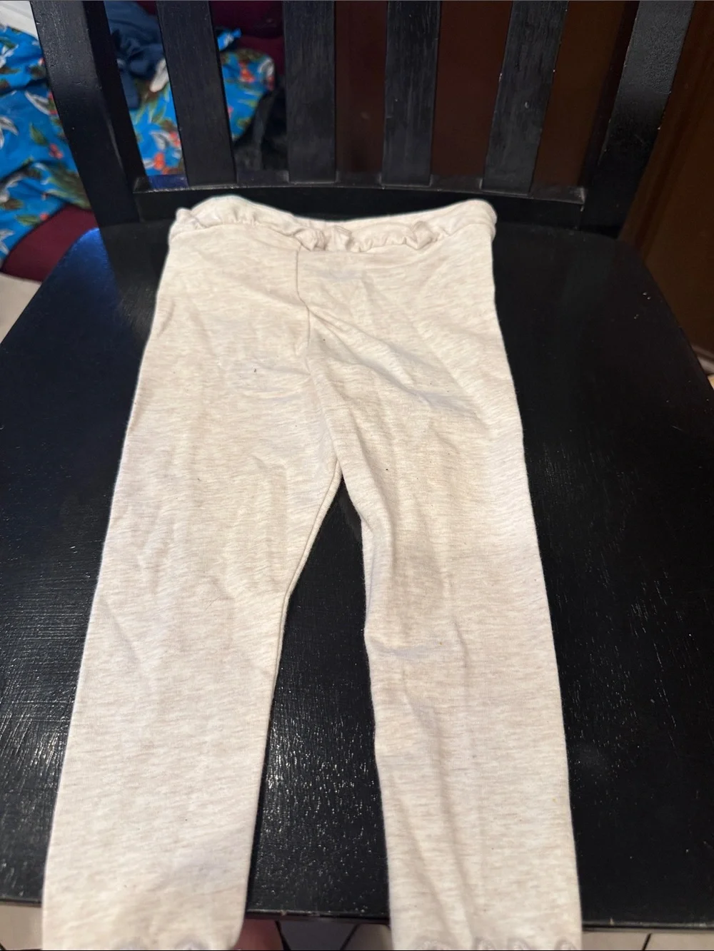 Kids Neutral Stretch Leggings - Cream
